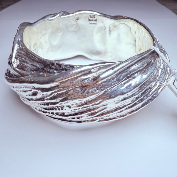 HUGE Didae Shablool Israel 925 Sterling Silver 40mm Wide Bangle Bracelet NWT! - Picture 3 of 12